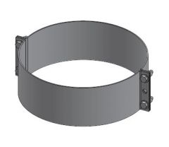 10" Diameter, Double Wall Zero Clearance Grease Duct, Light Support Band