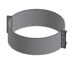 20" Diameter, Double Wall Reduced Clearance Grease Duct, Light Support Band