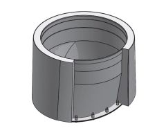 18" Diameter, Double Wall Zero Clearance Grease Duct, No Weld Hood Adapter Oval - Start