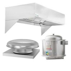 HoodMart Restaurant Hood System w/ Eco Make-Up Air 6’ x 48”