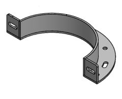 20" Diameter, Double Wall Zero Clearance Grease Duct, Half Angle Ring