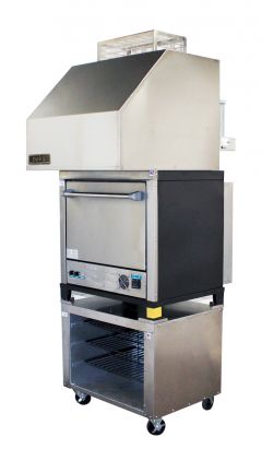 30" Single Deck Pizza Oven w/ Ventless Hood 3 PH - Incl. Fire Supp.
