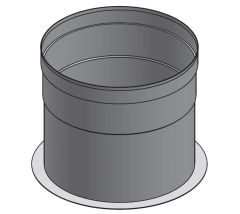 18" Diameter, Single Wall Grease Duct, Flange Collar Adapter - Start