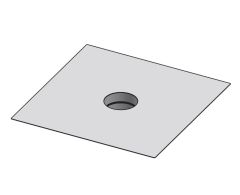 22" Diameter, Single Wall Grease Duct, Fan Plate Adapter - End