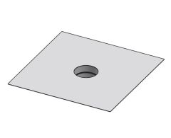 18" Diameter, Single Wall Grease Duct, Fan Plate Adapter - End