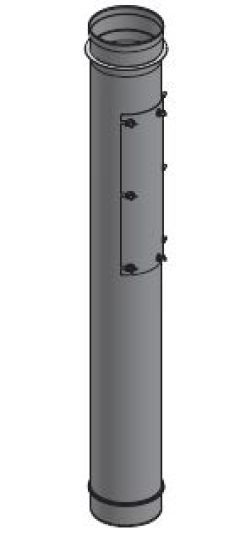 10" Diameter, Single Wall Grease Duct, Inline Access Door Length