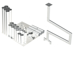 22"- Single Wall Kit,Two 16" Connections, Grease Duct, Four 90's, 50' Straight, Including No Weld Hood and Fan Connections