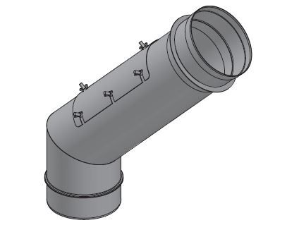 10" Diameter Grease Duct 45 Degree Elbow w/ Access SWCK10-45EA SHOP, DUCTWORK, Single Wall Grease Duct Accessories, Single Wall 10” Diameter