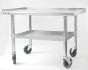 NAKS 48" x 27" 18 Gauge Stainless Steel Equipment Stand with Undershelf and Casters STAND-4827 SHOP, Equipment, Equipment Stands