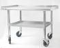 NAKS 48" x 27" 18 Gauge Stainless Steel Equipment Stand with Undershelf and Casters STAND-4827 SHOP HOODS, Equipment, Equipment Stands