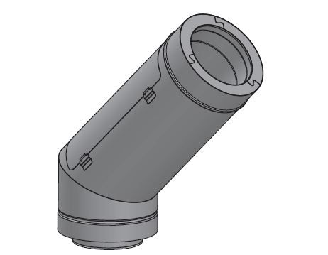 10" Diameter Grease Duct 45 Degree Elbow w/ Access DWCK10-45EA-RC SHOP, DUCTWORK, Double Wall Reduced Clearance Grease Duct Accessories, Double Wall 10” Diameter