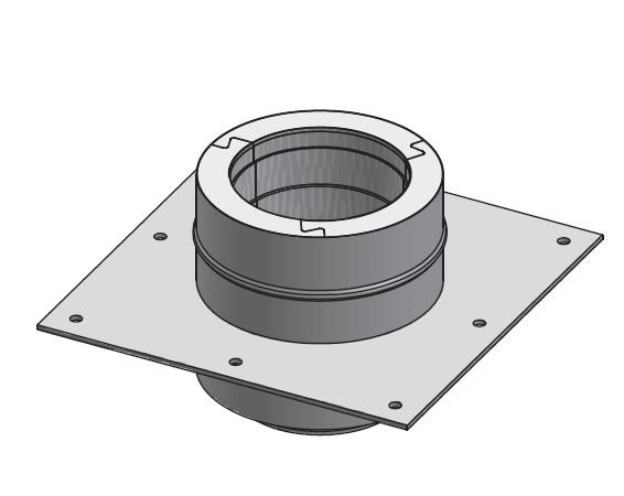 10" Diameter Grease Duct Anchor Plate Support DWCK10-APS-ZC Double Wall 10” Diameter