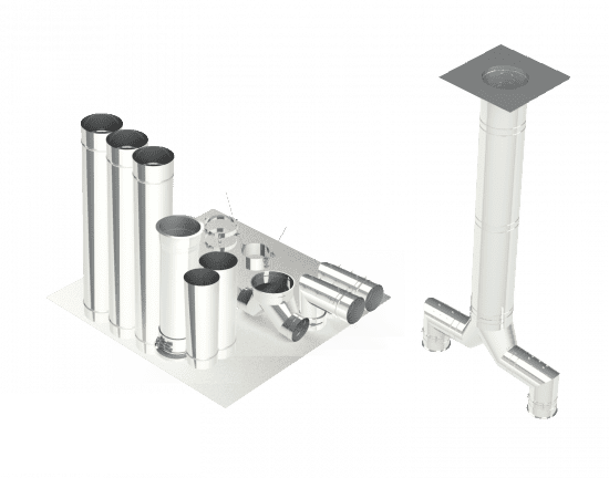 Single Wall Kit - Straight w/ Pant Leg Single Wall Kit - Straight w/ Pant Leg