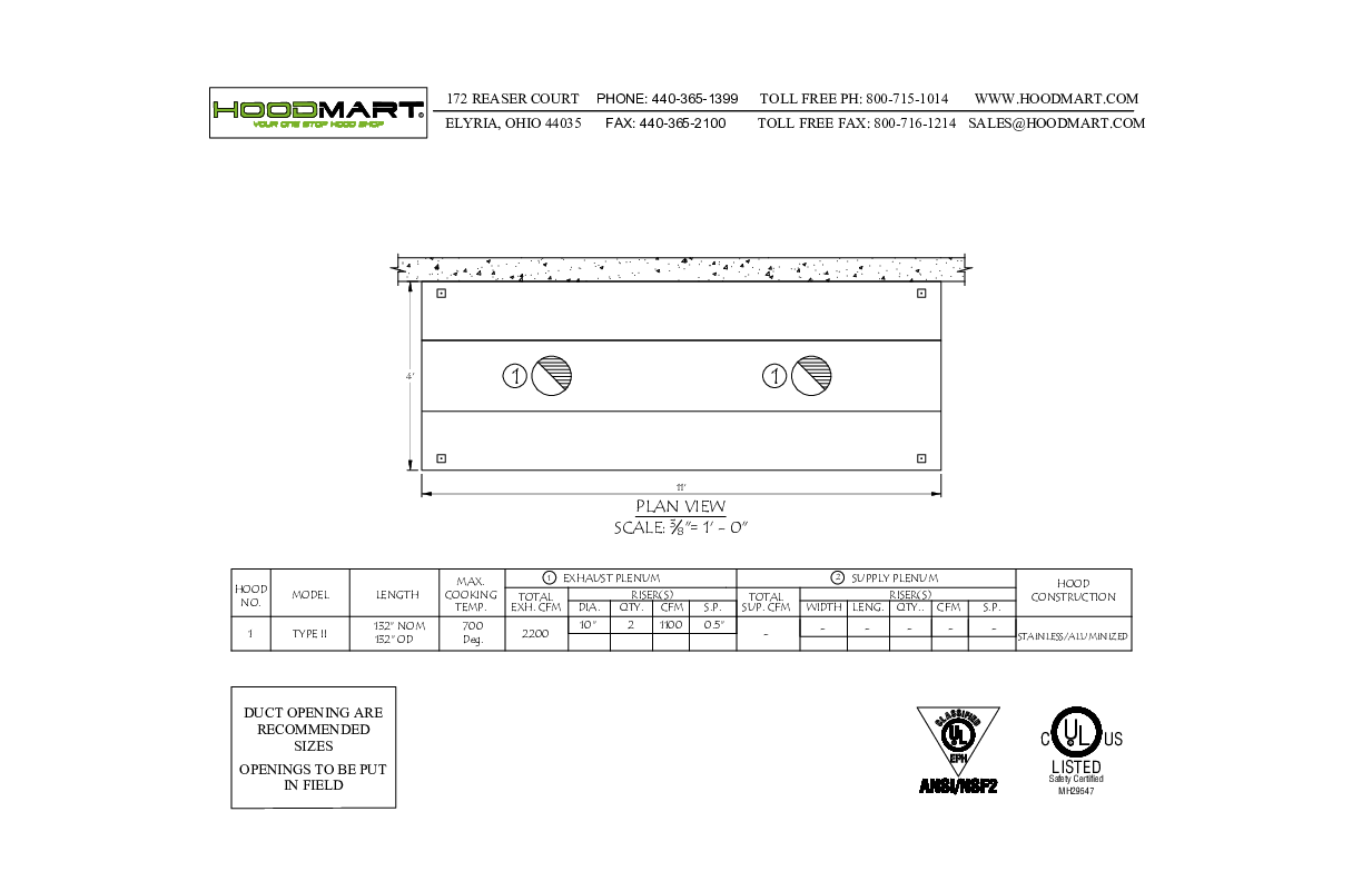TYPE II EXHAUST PACKAGE