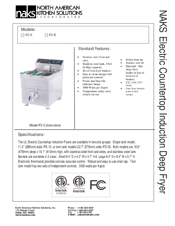 INDUCTION DEEP FRYER