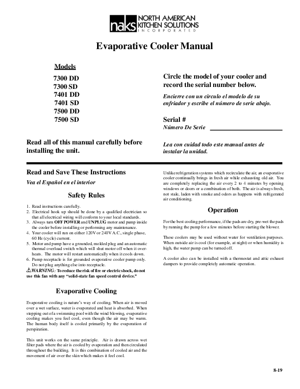NAKS EVAP Manual