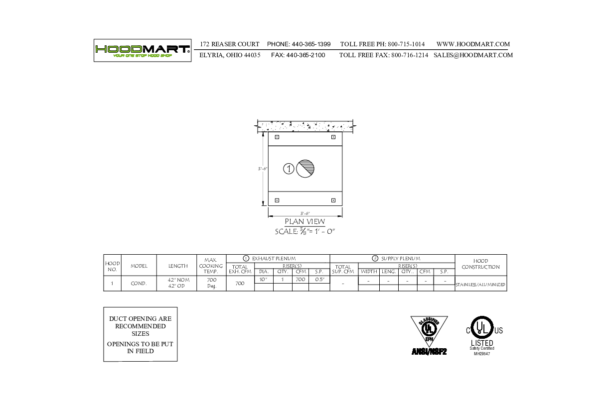 CONDENSATE EXHAUST PACKAGE