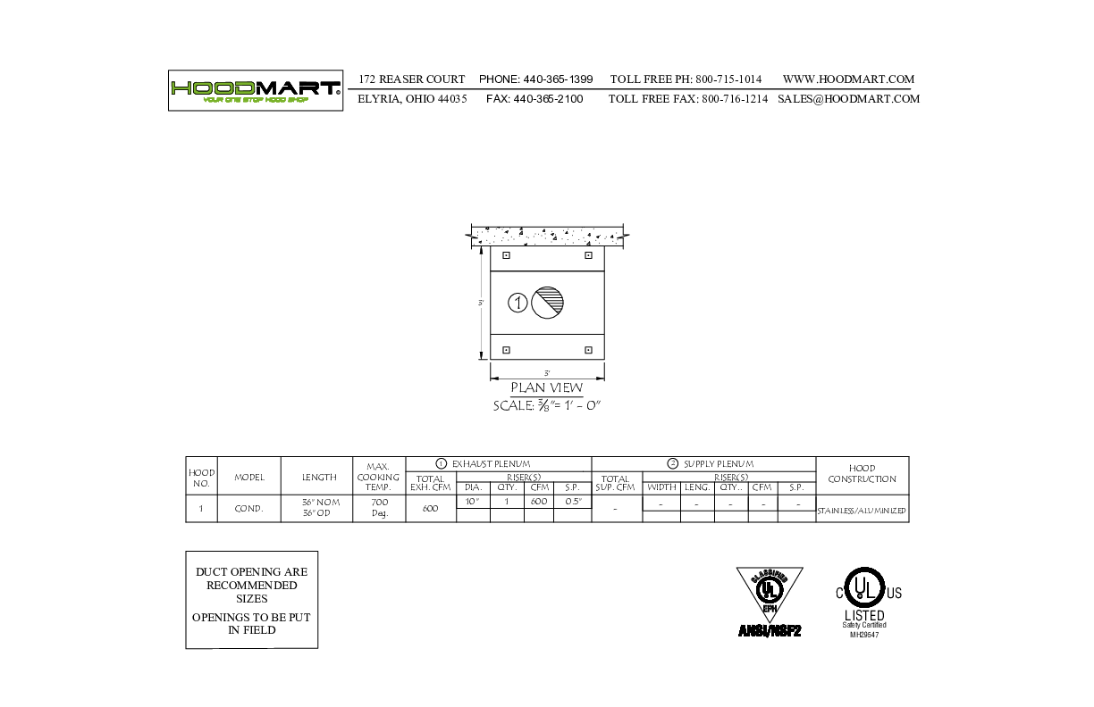 CONDENSATE EXHAUST PACKAGE