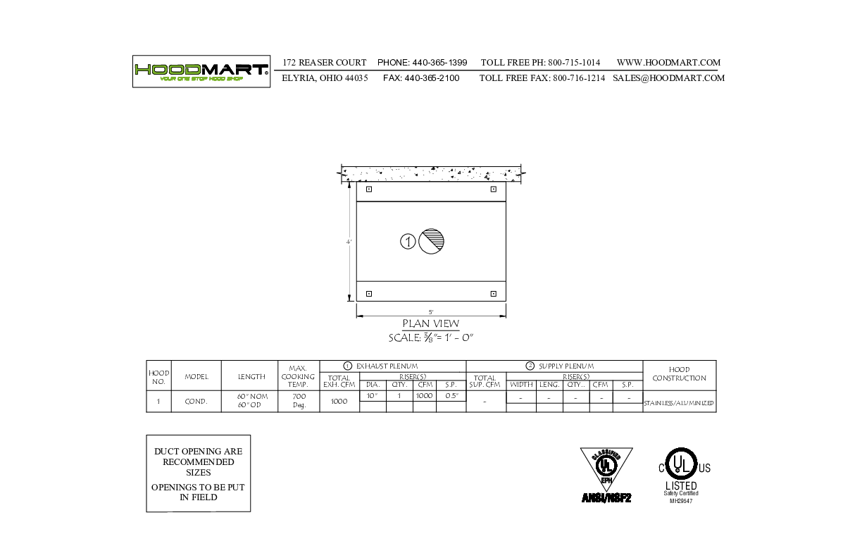CONDENSATE EXHAUST PACKAGE