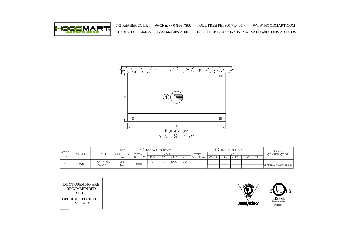 CONDENSATE EXHAUST PACKAGE