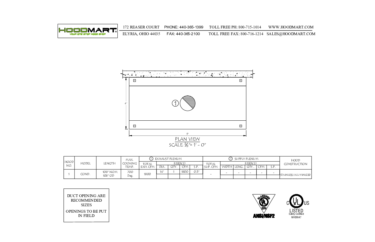 CONDENSATE EXHAUST PACKAGE