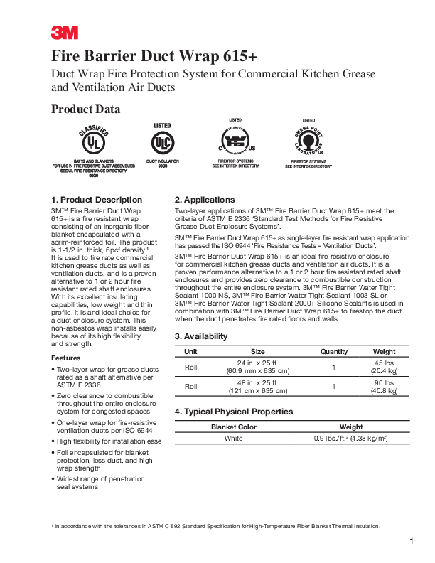 3m Grease Duct Wrap edu.svet.gob.gt