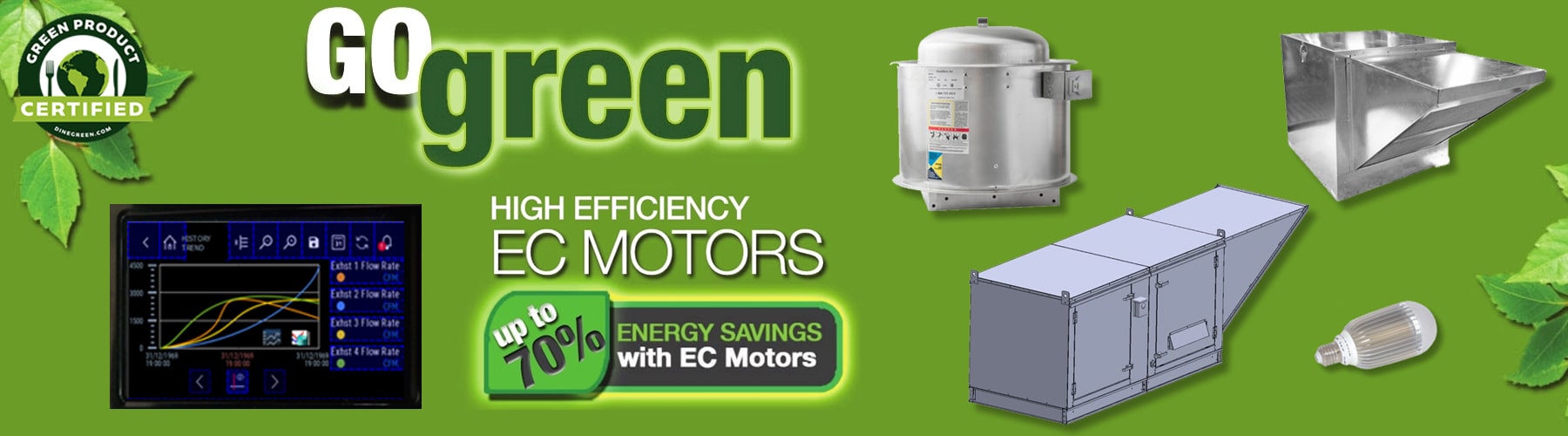 Go green with high efficiency exhaust ec motors
