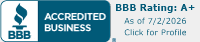 BBB Accredited Business A+