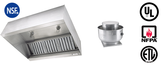 Stainless steel makeup air hoods