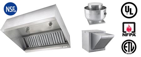 Stainless steel makeup air hoods