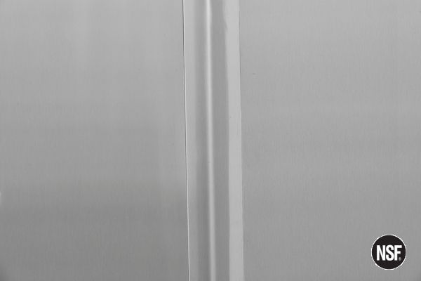 Stainless Wall Panels w/ Seam Strips & End Caps (4'L x 84