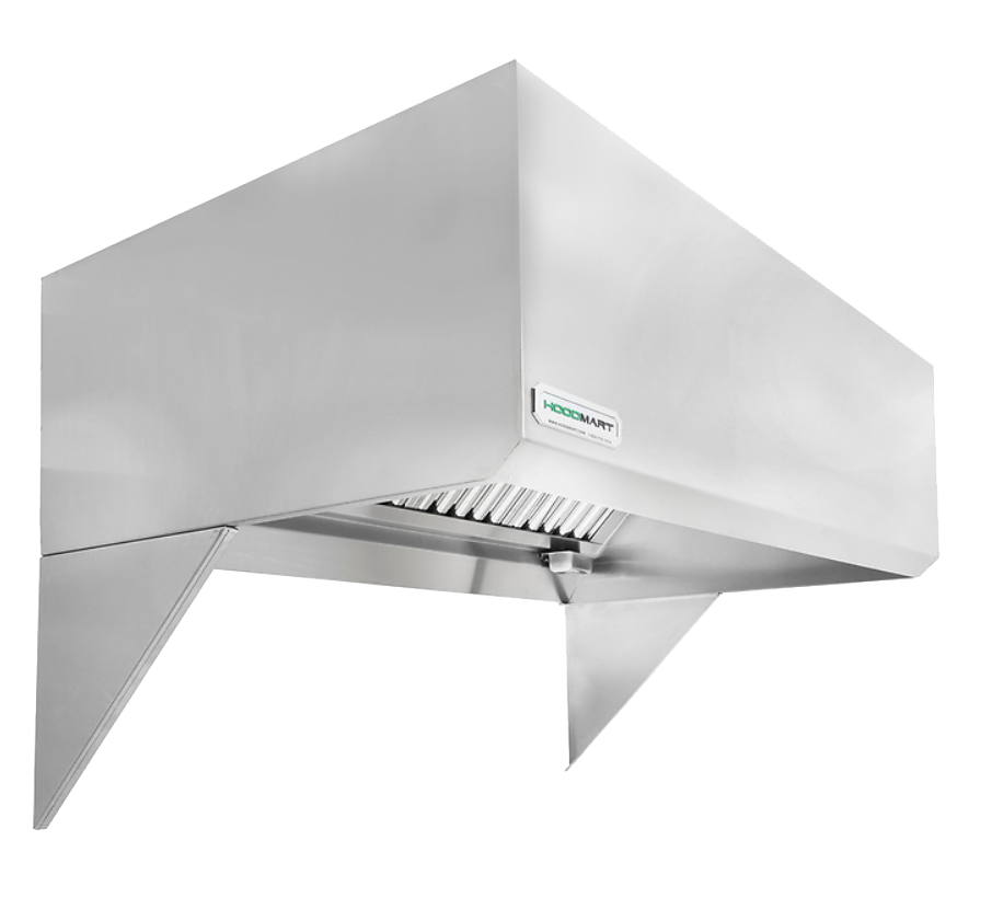 Details about   HoodMart 5' x 48" Type 2 Commercial Kitchen Heat and Fume Hood 