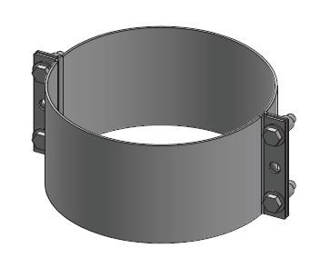 12" Diameter Grease Duct Light Support Band SW-NAKS-CK12-LSB SHOP, DUCTWORK, Single Wall Grease Duct Accessories, Single Wall 12” Diameter