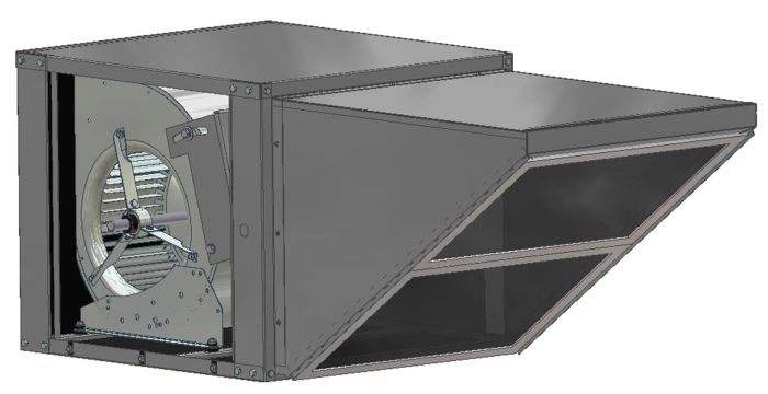 Transmisión por Correa en Línea Exterior Ventilador 2000-2800 CFM SFI8 COMPRAR, ESCAPE / SUMINISTRO VENTILADORES, Ventiladores de maquillaje, Ventiladores de suministro en línea