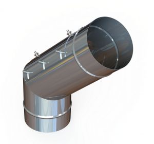 12" Diameter Grease Duct 45 Degree Elbow w/ Access 