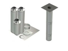 16" - Kit de Doble Pared, Espacio Reducido, Ducto de Grasa, 10' Recto, Incluyendo Conexiones de Campana y Ventilador Sin Soldadura