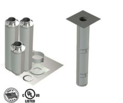14" - Kit de Doble Pared, Espacio Cero, Ducto de Grasa, 10' Recto, Incluyendo Conexiones de Campana y Ventilador Sin Soldadura