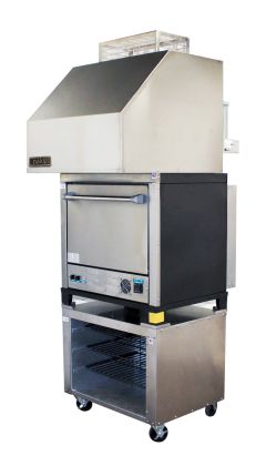 30" Horno de Pizza de Cubierta Simple con Campana Sin Ventilación 1 PH - Incl. Supresión de Incendios
