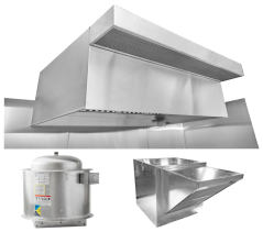 HoodMart Sistema de Campana de Restaurante con Aire de Reposición PSP - 11' x 48"
