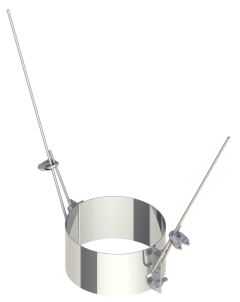 10" Diámetro, Ducto de Grasa de Pared Simple, Banda de Soporte Ligera