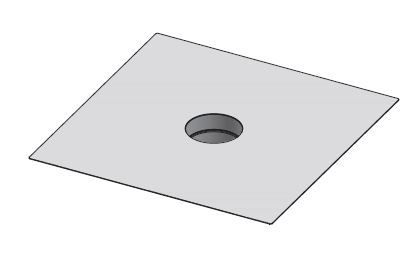 12" Diameter Grease Duct Fan Plate Adapter - End