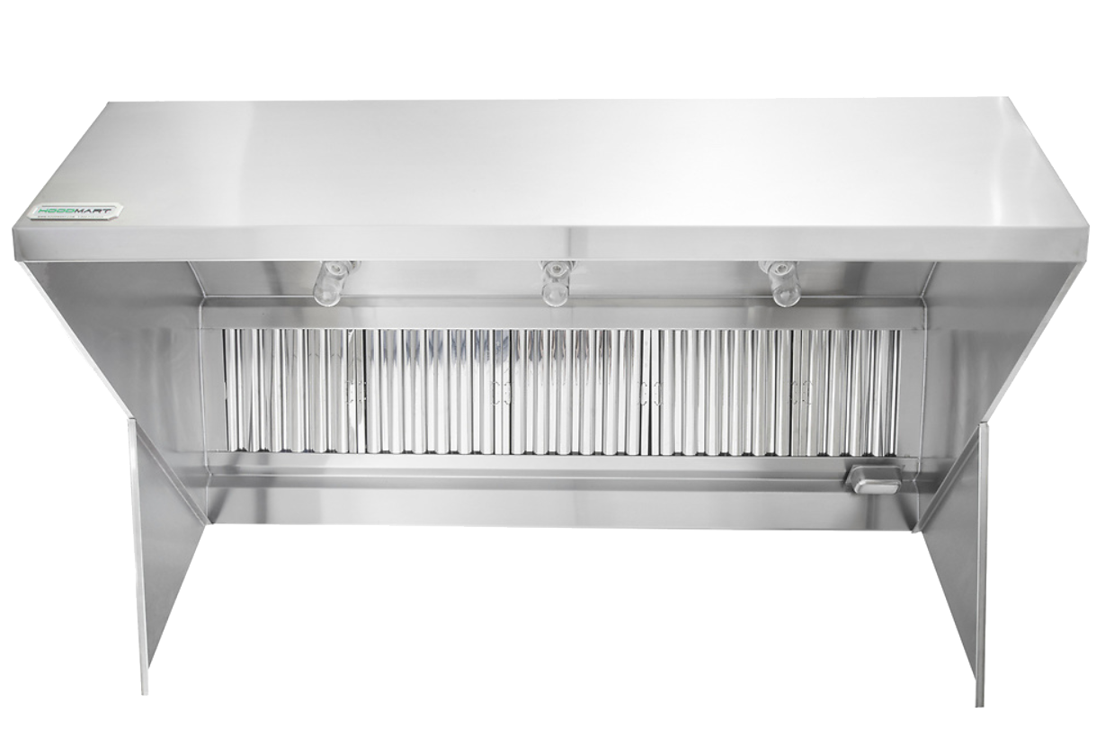 Restaurant Exhaust Hood System with Makeup Air 12" x 48" HoodMart