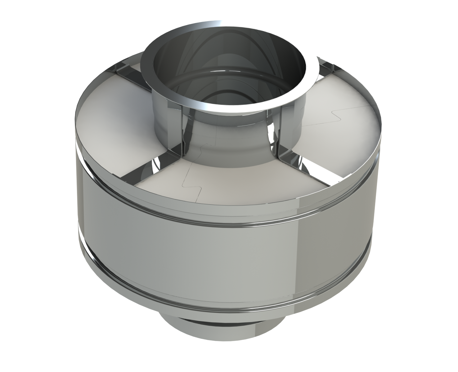 14" Diameter Grease Duct 12" Fixed Length