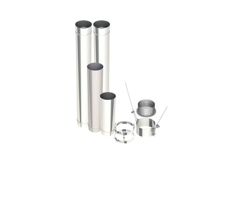 10" Single Wall Kit, Grease Duct, 10' Straight, Including No Weld Hood and Fan Connections