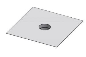 14" Diameter Grease Duct Fan Plate Adapter - End