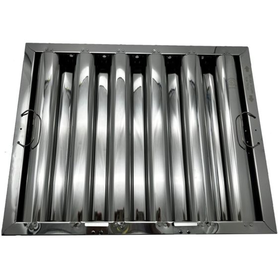 Stainless Steel Commercial Hood Baffle Grease Filter, 16-inch x 20-inch x 2-inch W/CLIPS STAINLESS_16_20_2_GA COMPRAR, ACCESORIOS, Filtros
