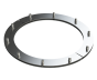 16" Diameter Grease Duct No Weld Hood Adapter - Start DW-NAKS-CK16-NWHO-ZC Double Wall 16” Diameter