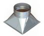 16" Diameter Grease Duct Transition Square to Round SW-NAKS-CK16-TRS SHOP, DUCTWORK, Single Wall Grease Duct Accessories, Single Wall 16” Diameter