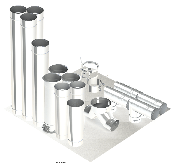 22"- Single Wall Kit,Two 16" Connections, Grease Duct, Two 90's, 30' Straight, Including No Weld Hood and Fan Connections Fan Connections SWNAKS-KIT20 COMPRAR, DUCTOS, Kits de conducto de grasa de pared simple, Kit de pared simple - Straight w / Pant Leg y 2 - 90's