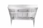 Campana de Dosel de Pared de Frente Inclinado para Techo Bajo con Aire de Reposición 11'x48" 1148HLBM COMPRAR, CAMPANA SOLAMENTE, Campanas de aire de maquillaje, Low Profile Makeup Air Hood, Low Ceiling Sloped Front Short Cycle